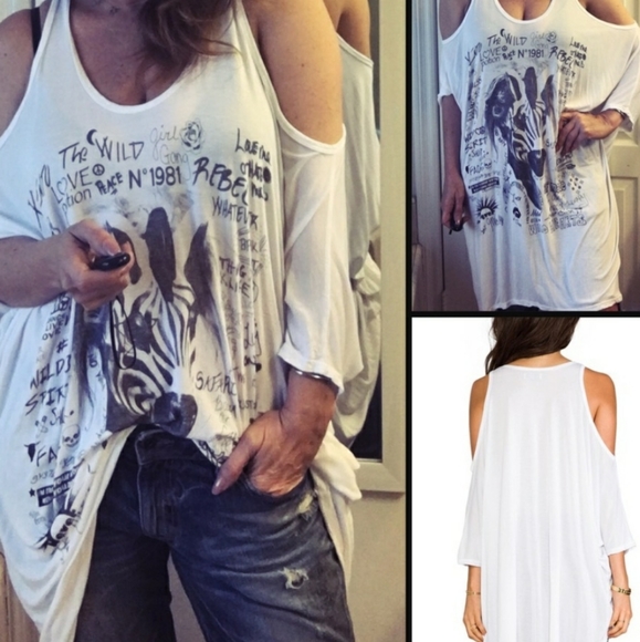 Lauren Moshi small cold shoulder camel peach - Picture 15 of 15